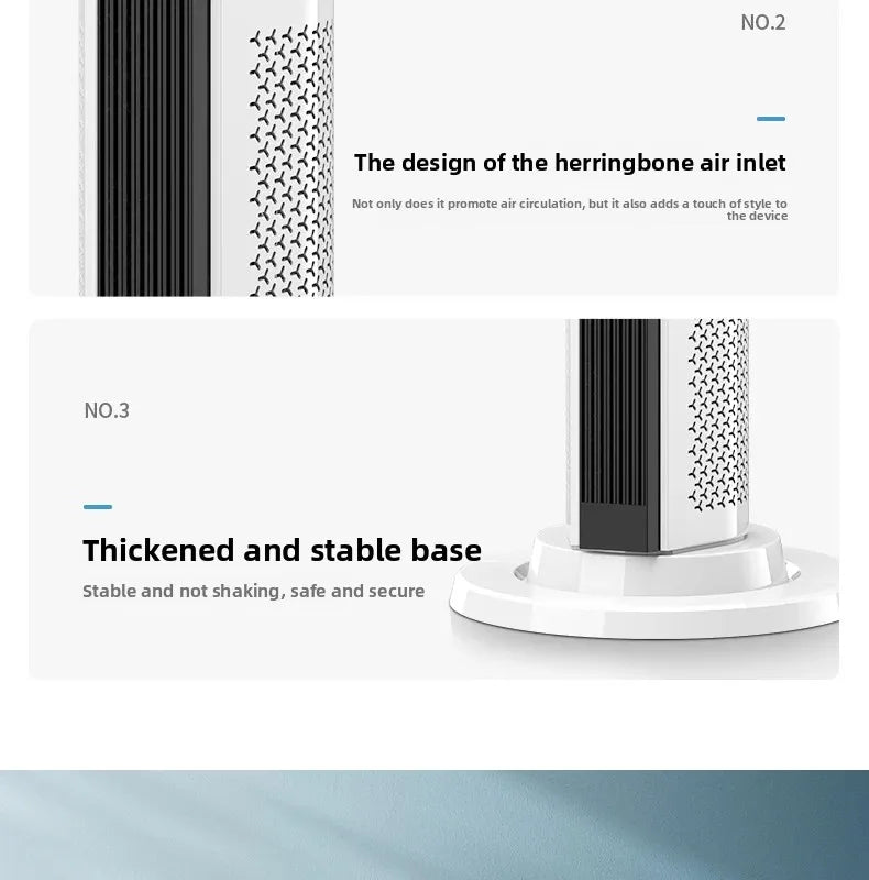 2026 New Upgrade Smart Temp-Control Bladeless Tower Fan With Remote 12H Timer LED Display-Low Noise For Home Oscillating Air Cir