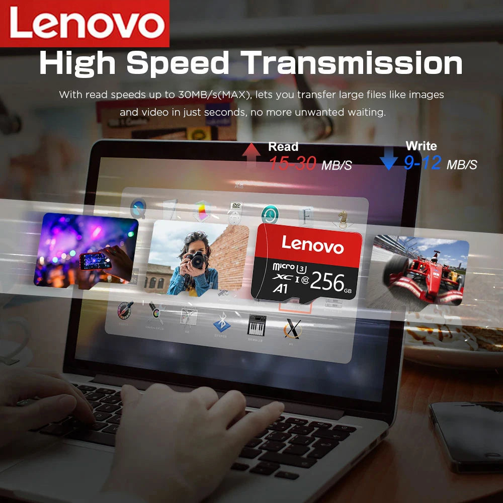 Lenovo 1TB Memory Micro Card Class 10 High Speed 4K Video TF Flash SD Cards 2TB 1TB 256GB 128GB TF Card for Phones Camera Drone
