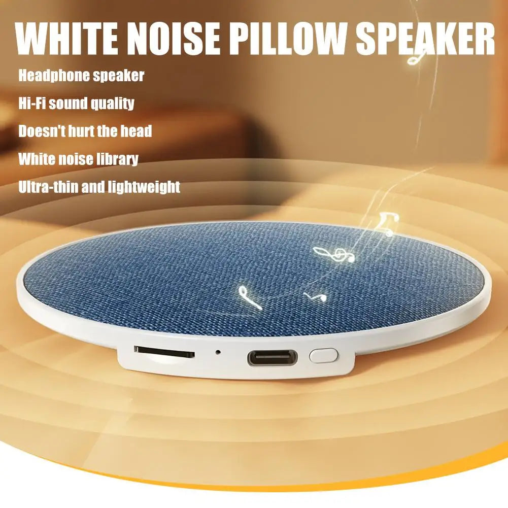 Sleep White Noise Speaker Pillow for Home Small Bluetooth Speaker with Built-in Audio for Music Novels Sleep Enhancement Device