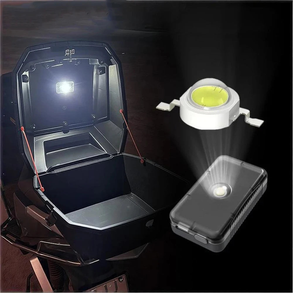 Motorcycle Locomotive Box Sensor Light LED Tail Box Anti-Collision Lamp Convenient Outdoor Fishing Camping Night Light ﻿