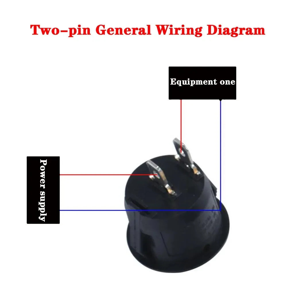 5/10pc ON/OFF Switch Red White Round Rocker Toggle Switch Plastic Push Button Switch Small power boat type switch
