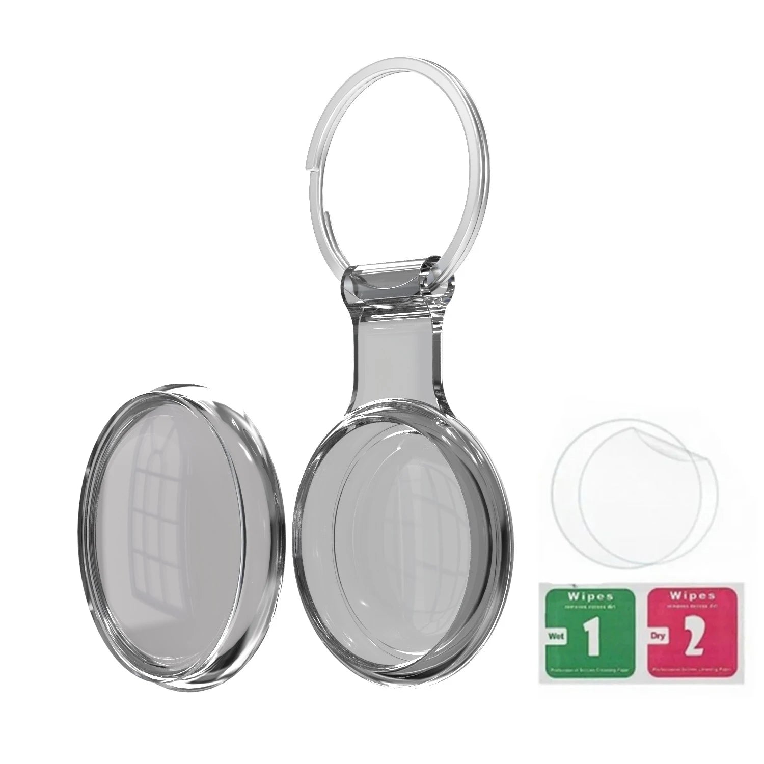 8/4/2Pack Silicone itag Case for Airtags with Keychain, Protective Cover for Airtag Key , Pet Dog Cat Collar , Accessories