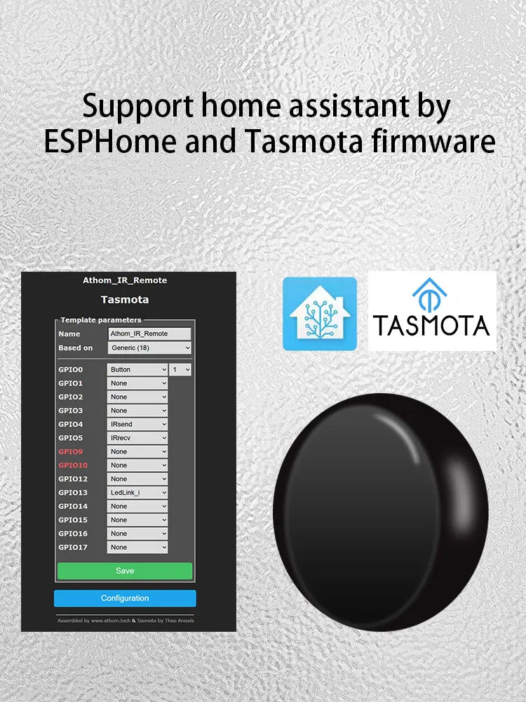 Tasmota MQTT IR Remote Controller ESP8285 Works With Home Assistant Program Automation DIY
