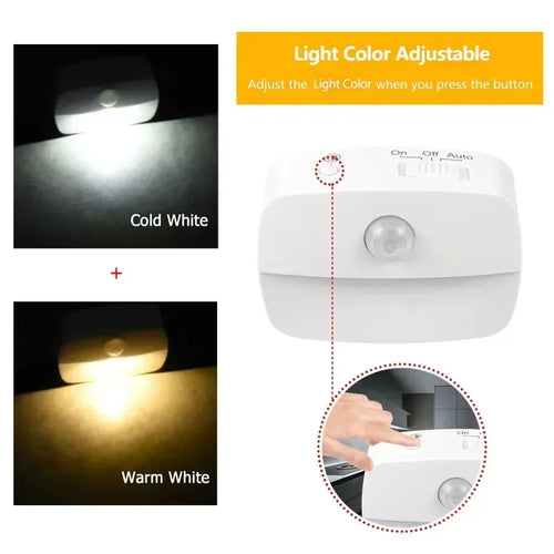 1/2/4pcs LED Night Light US EU Plug in Motion Sensor Light 220V 110V Wall Lamp for Home Hallway Stair Kitchen Bedroom Night Lamp