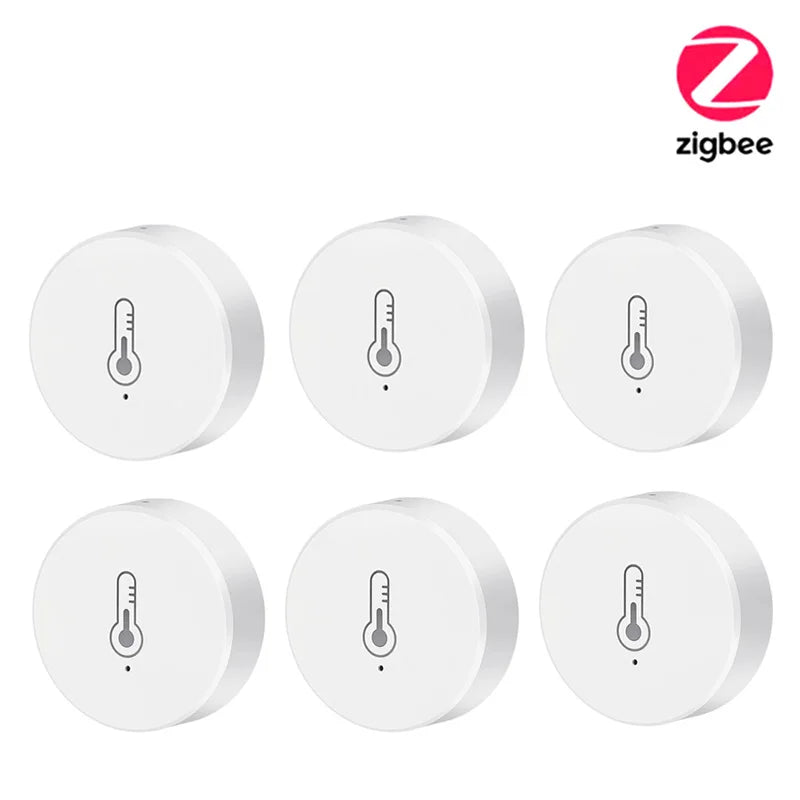 IHSENO Real Time Tuya Smart Life Zigbee Temperature And Humidity Sensor Thermometer Monitor Work for Alexa Google Home Assistant