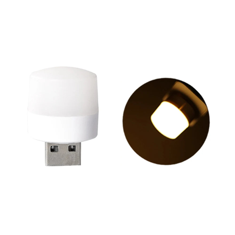 1Pcs/3Pcs Mini USB Night Light Eye Protection Book Reading Light USB Plug Power Charging LED Night Lamp Colorful Light for Party