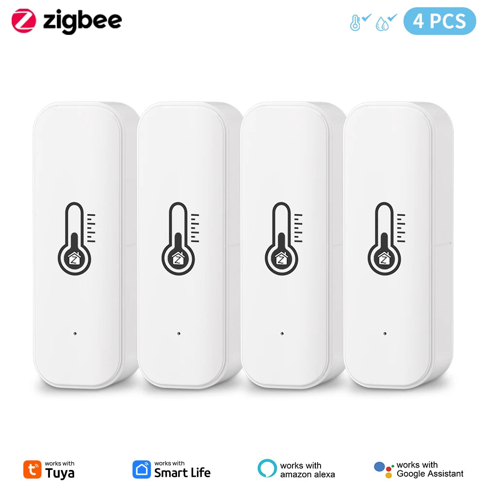 Tuya Zigbee Temperature Humidity Sensor Smart Life Remote Monitor For Smart Home Work with Alexa Google Assistant