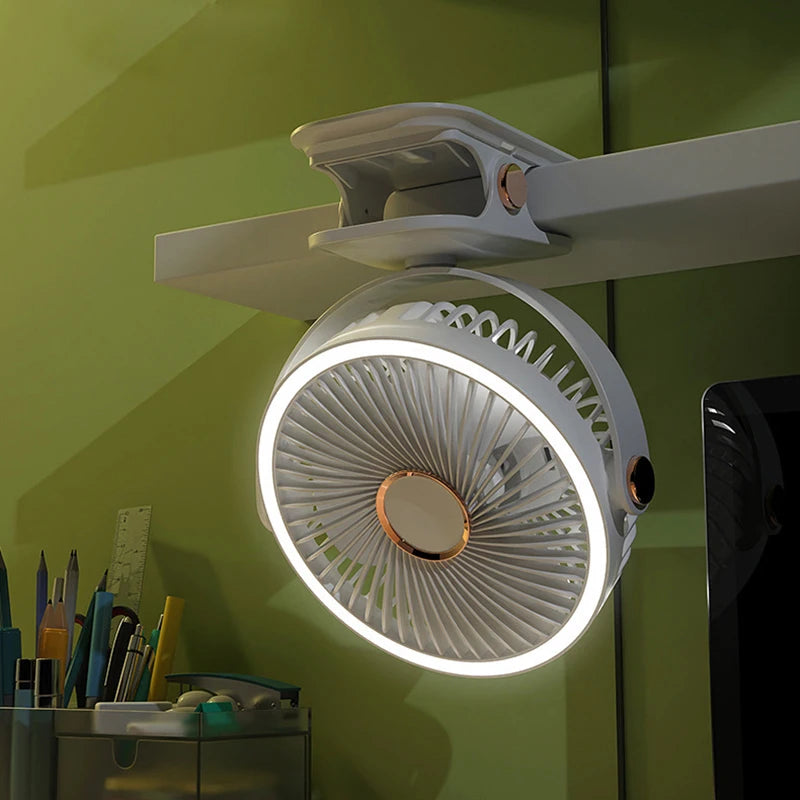 Clip Fan 5 Speed Electric fan USB Quiet Mini Home Office Desk Fans Air Cooler Outdoor Portable Cooling Clip on Fan for Strollers