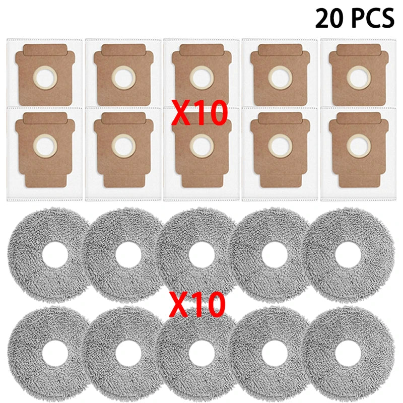 For iRobot Roomba Plus 405 Combo / 505 Combo Robot Vacuum Spare Parts Main Side Brushes Mop Cloths Filters Dust Bags Accessorie