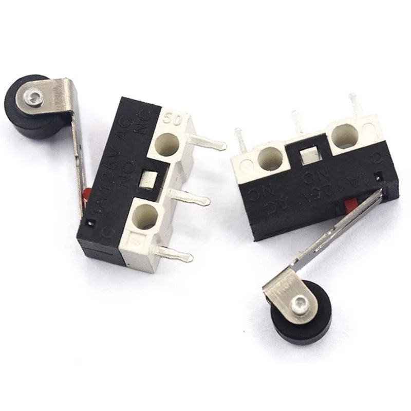 20PCS Mini Micro Limit Switch C NO NC 3 Pins PCB Terminals SPDT 1A 125V Roller Arc lever Snap Action Push Micro Mouse switches