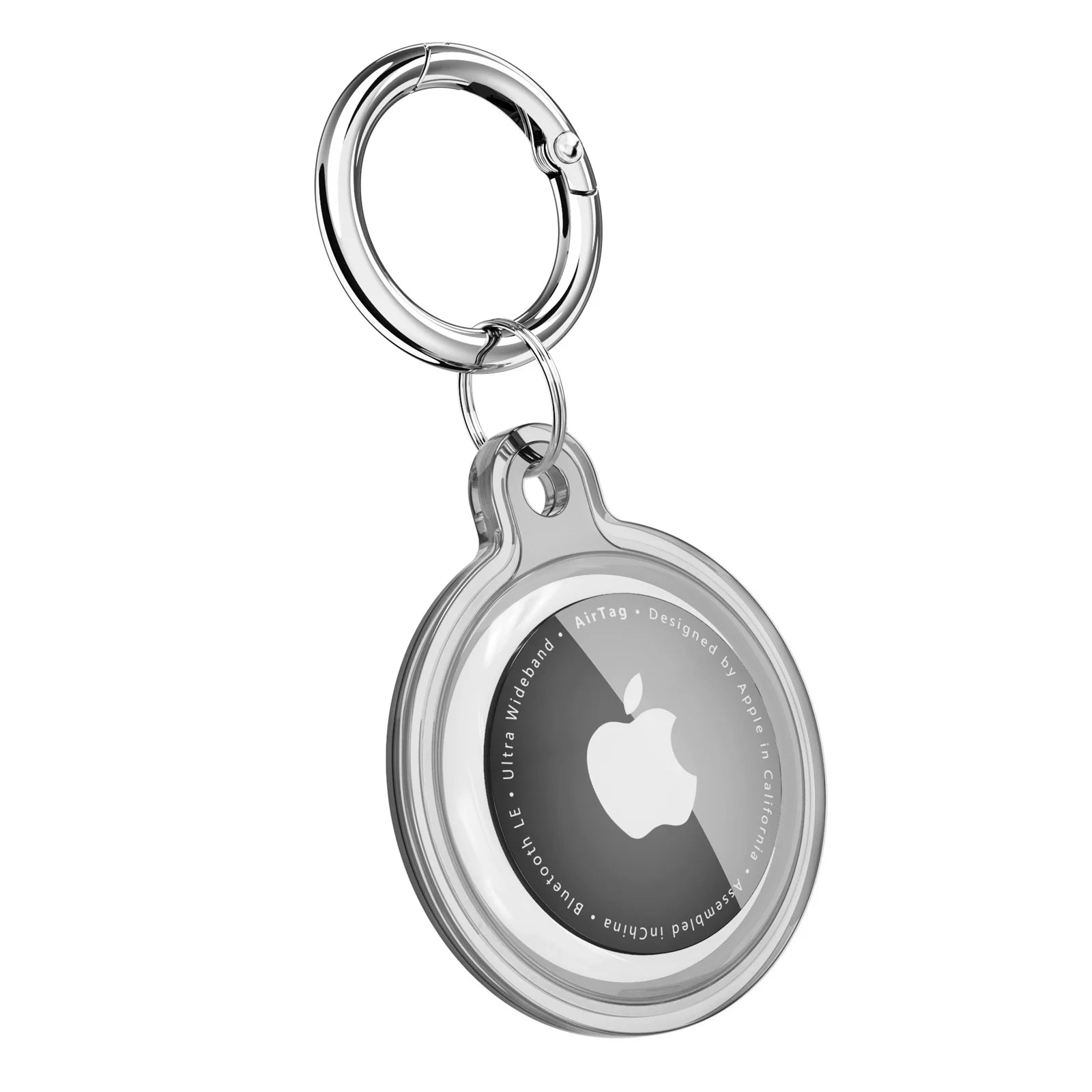 Waterproof Anti-lost Keychain Holder Transparent TPU Case for Apple Airtag Dog Cat Pet Collar Keys Tracker Protective Full Cover