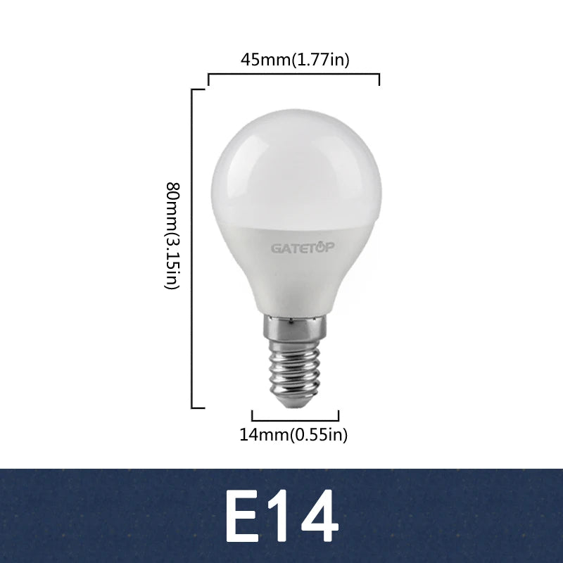 12Pack Lámpara Led Bulb E14 E27 B22 Energy Saving Globe Bulb Lamp 220V 3W 5W 6W 7W Led Warm Cold Light for Living Room Bedroom