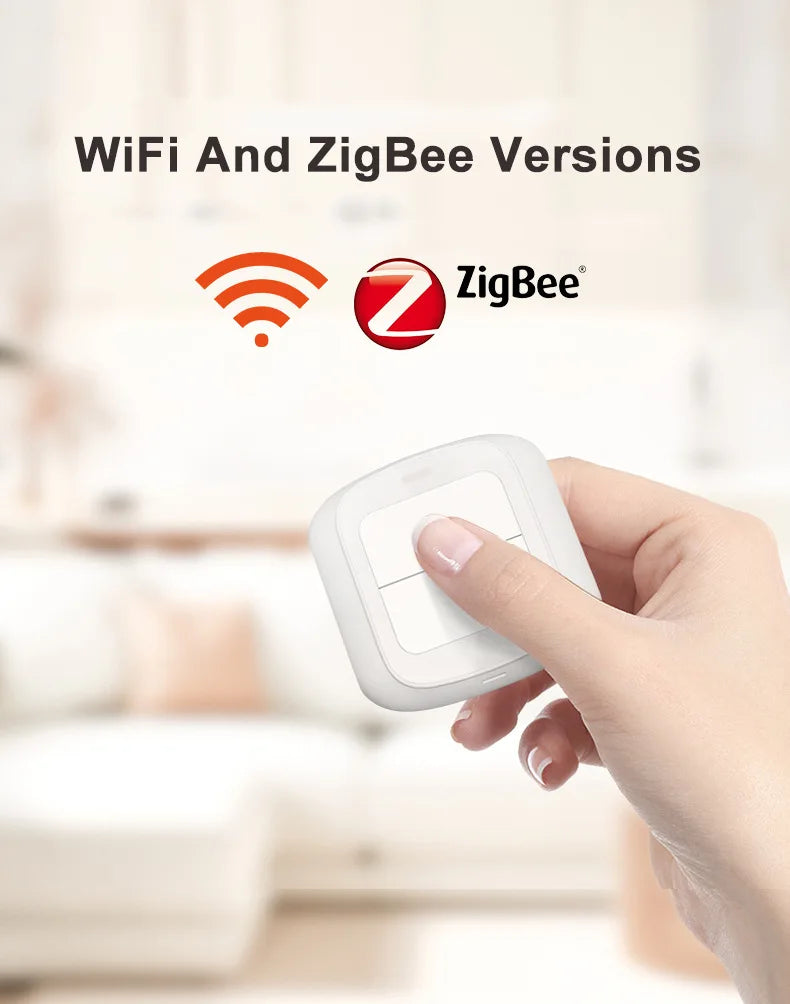 Tuya 2 Gang WiFi/ZigBee Wireless 6 Scene Switch Wall Push Button Controller Automation Control Switch For Smart Life App