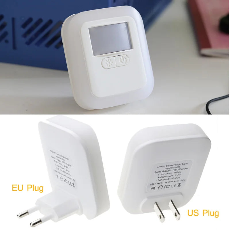 Led smart Night Light Motion Sound Sensor Night Light  brightness adjustment night light Bedroom Lamp Staircase Decorative Lamps