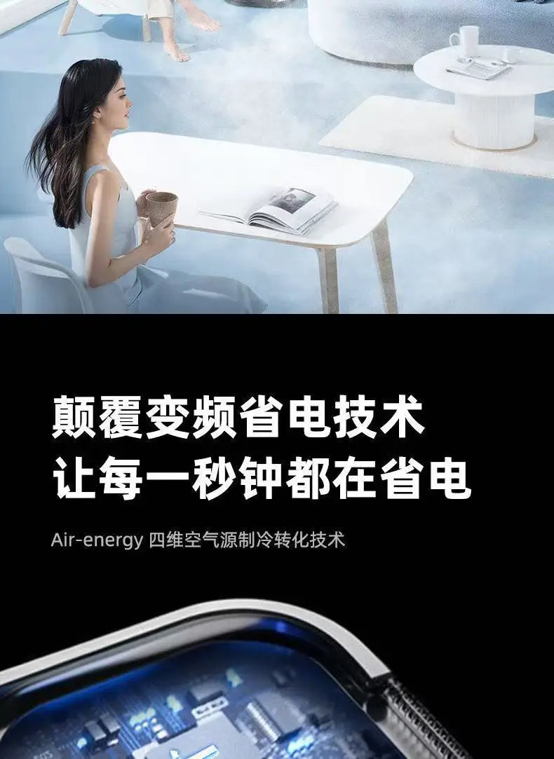 【Cool & Warm Air Cooler】: Smart Voice-Controlled, Water-Cooled Tower Fan with Cooling & Heating Functions
