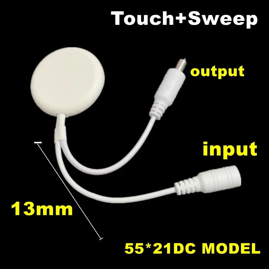 Aswesaw Sweep Dimmer Sensor Penetrating Switch DC 5V 12V 24V Wood Panel Touch Switch LED Dimmable Touch Sensing Hidden