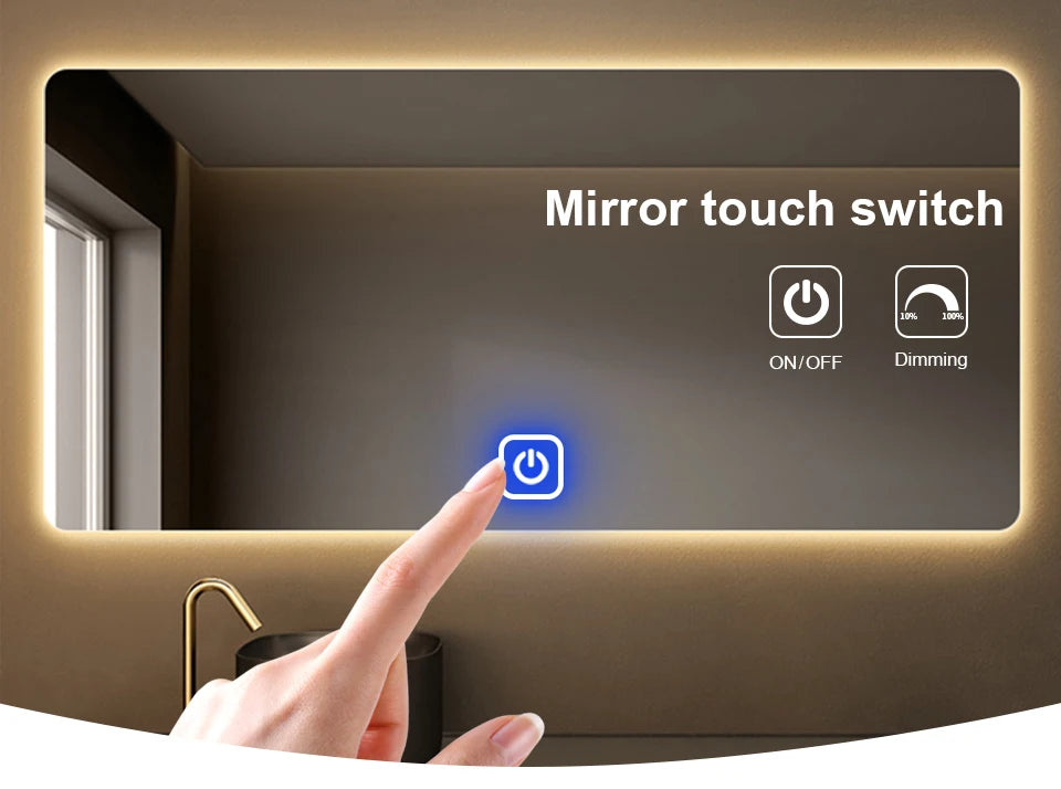 12V 5A LED Dimmer Switch Capacitive CCT Adjustable Touch Sensor Switch For Bathroom Mirror Light Backlight Decoration