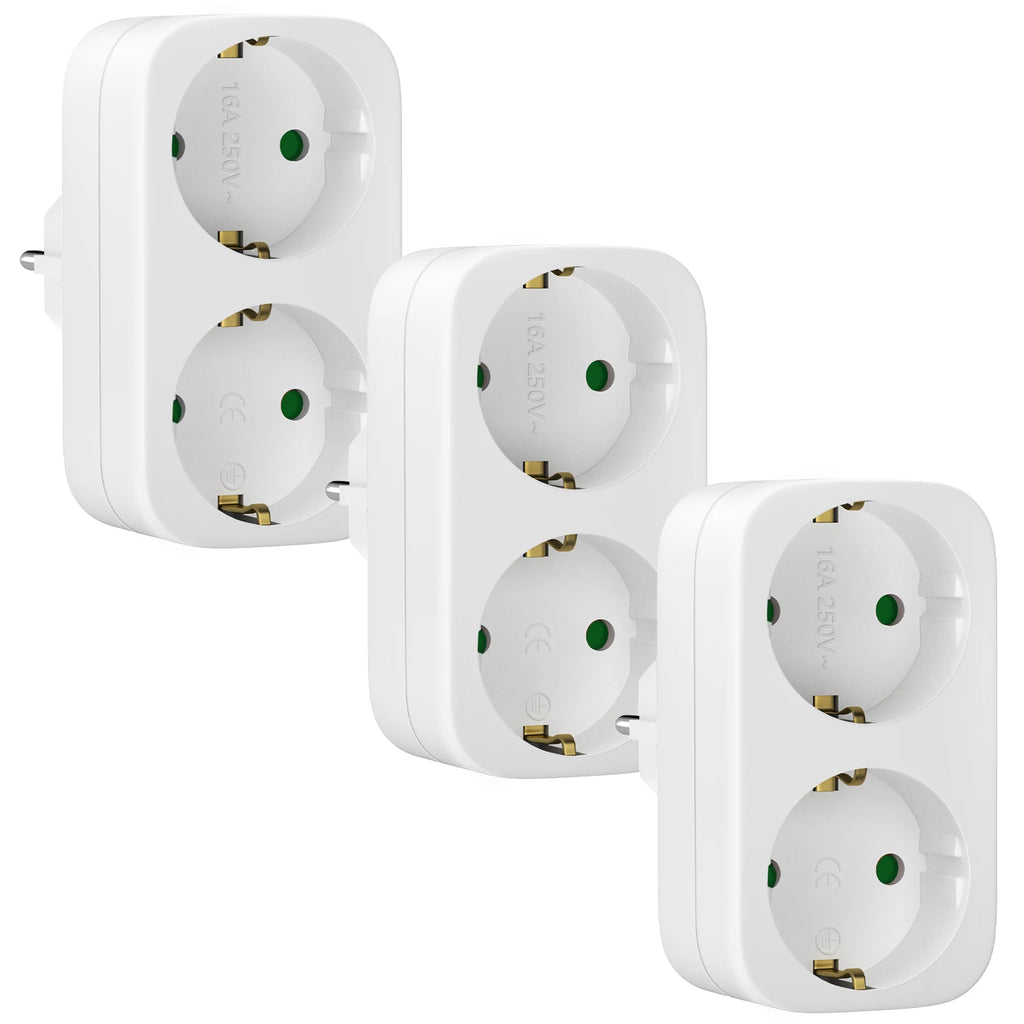 2-in-1 portable travel adapter plug socket adapter, high flame-retardant material travel household expansion socket