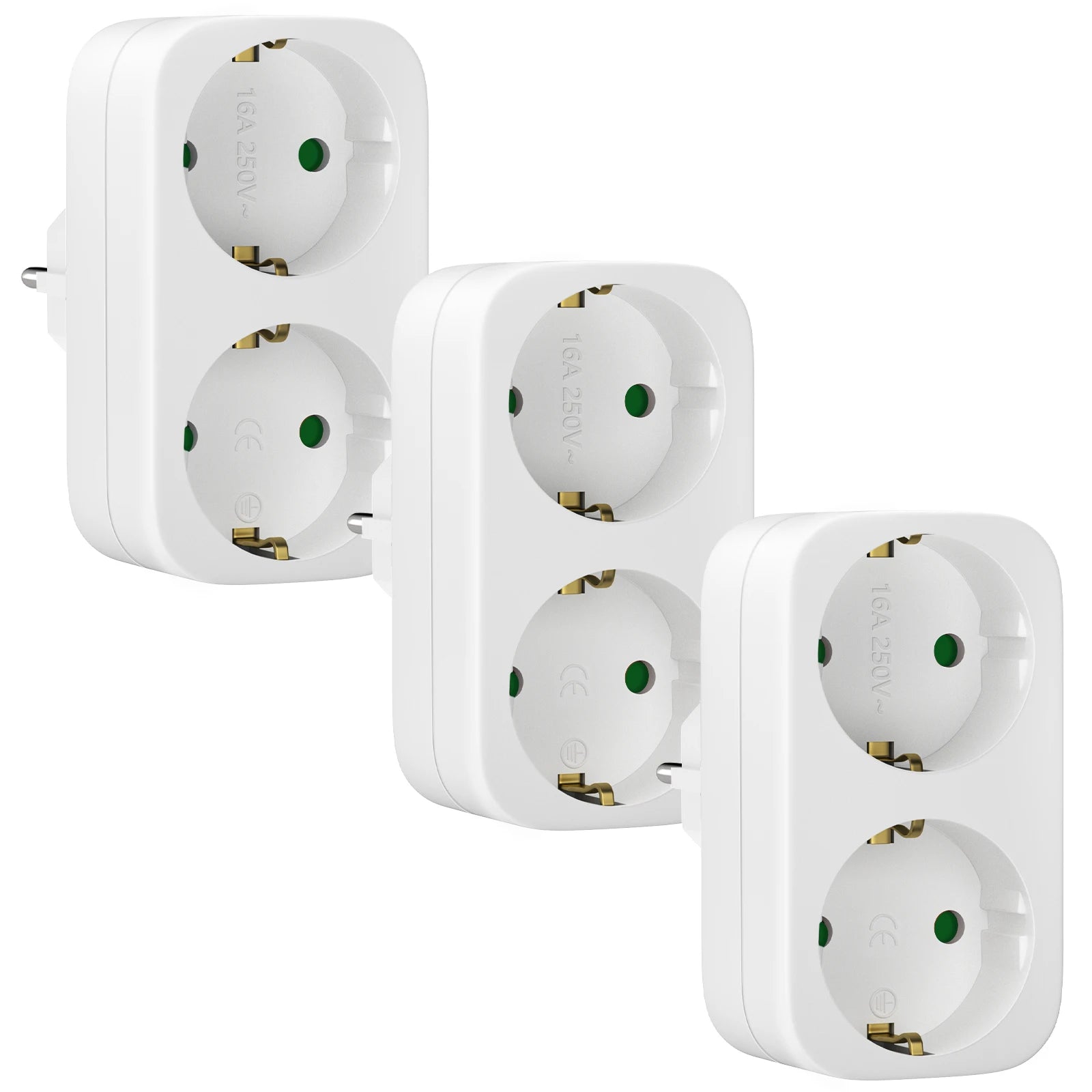 2-in-1 portable travel adapter plug socket adapter, high flame-retardant material travel household expansion socket