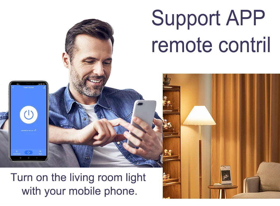 SIXWGH Smart Home Socket WiFi 16A EU/FR Plug Outlet Cozylife Remote Control Timer Power Monitor Support Voice Google Home Alexa