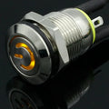 1PC 12mm 3V 5V 12V 220V Angel Eye Aluminum Metal LED Power Push Button Switch Self-reset Metal Switch Normally Open