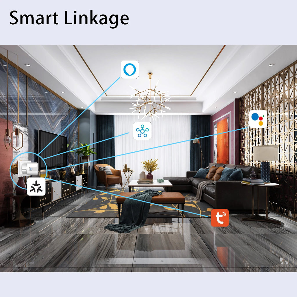 Tuya WiFi Smart Plug (European Standard), compatible with Alexa and Google Assistant, with energy consumption monitoring