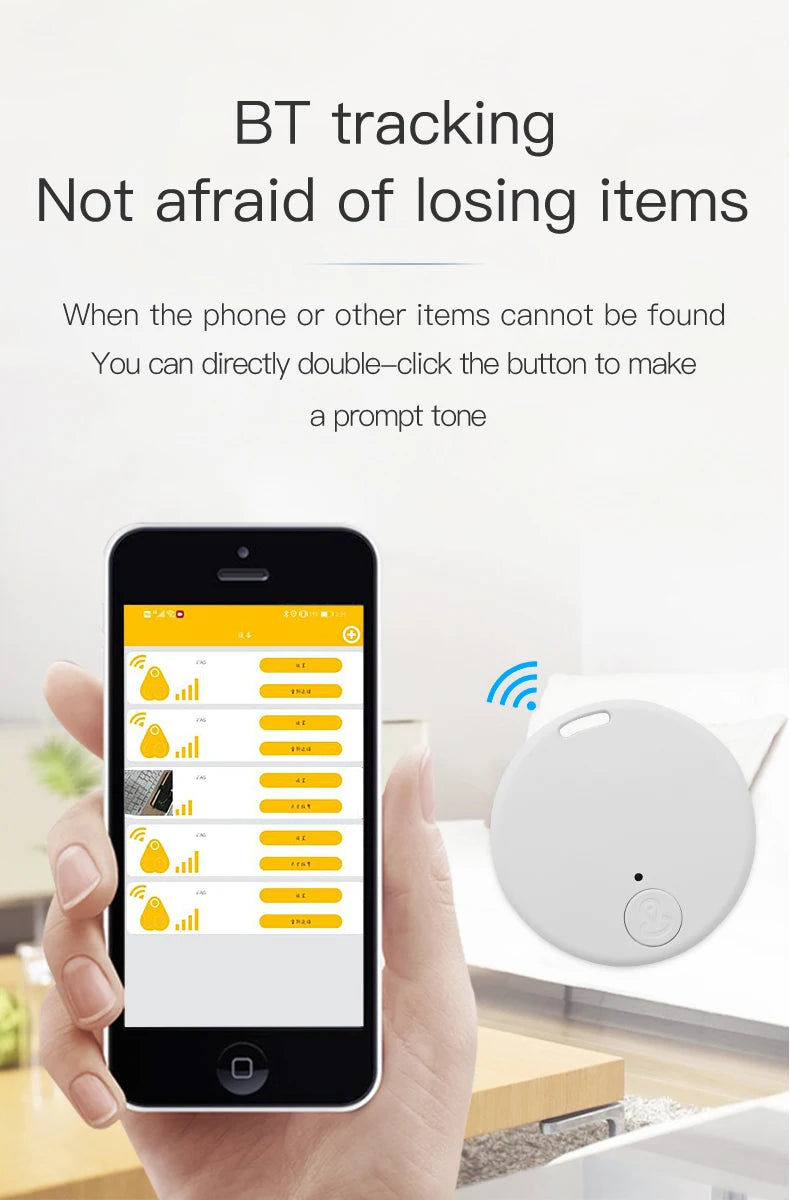 Mini GPS Tracker Device Anti-Lost Reminder For Pet Kids Bag Key Wallet Smart Bluetooth Connected Android App Locator Accessories