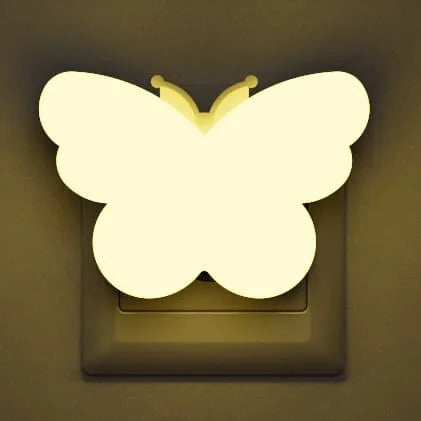 Butterfly Shape Night Lights LED Light Sensor Night Lights Plug in Auto on/Off for Kids Bedroom Stair Hallway Bedhead Night Lamp