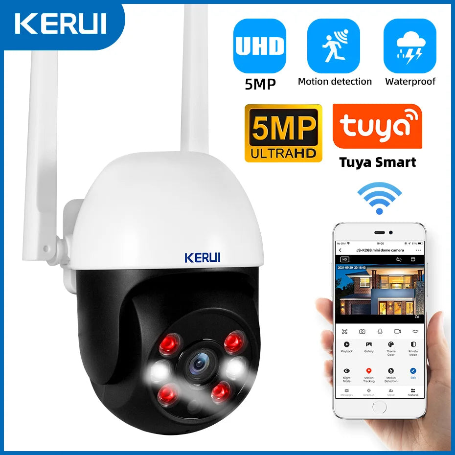 KERUI 4G/WiFi GSM Home Alarm with 7-inch IPS Large Touch Screen Panel Works with Tuya Wireless Security Alarm System Burglar