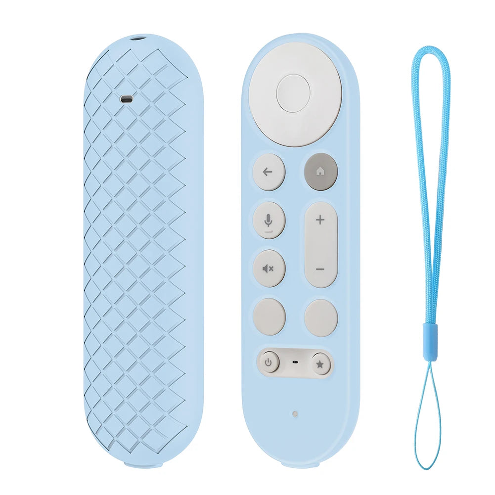 Silicone Remote Case Anti-Slip TV Remote Control Case with Lanyard Remote Protective Case Remote Cover for Google TV Streamer 4K