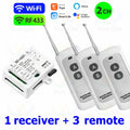 2CH Smart Light Switch Tuya,WiFi & RF Remote Control Module,USB 5V DC 12V 24V 48V,work with Alexa Google Home,for Lamp Fan Motor