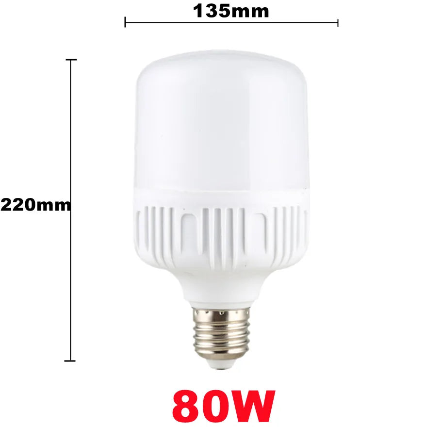 100W-5W  E27 Screw Base LED Bulb AC 220V, High Brightness Non-Flickering, Super Bright White Light with Good Heat Dissipation