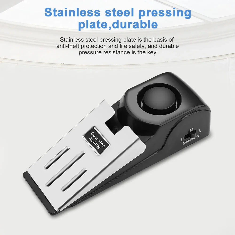 1/2Pcs 120DB Portable Wireless Door Stop Alarm Home Security System Siren Sound Burglar Intruder Alert for Travel