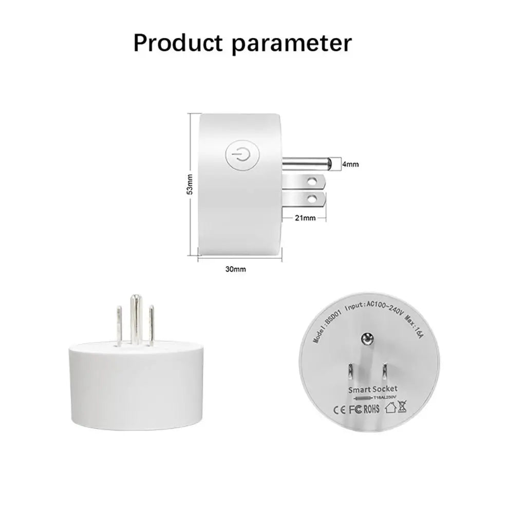 JSPTEC Smart Plug Zigbee WiFi Socket US Canada Mexico Peru Japan Timing Function Works With Alexa Google Home ZIGBEE3.0