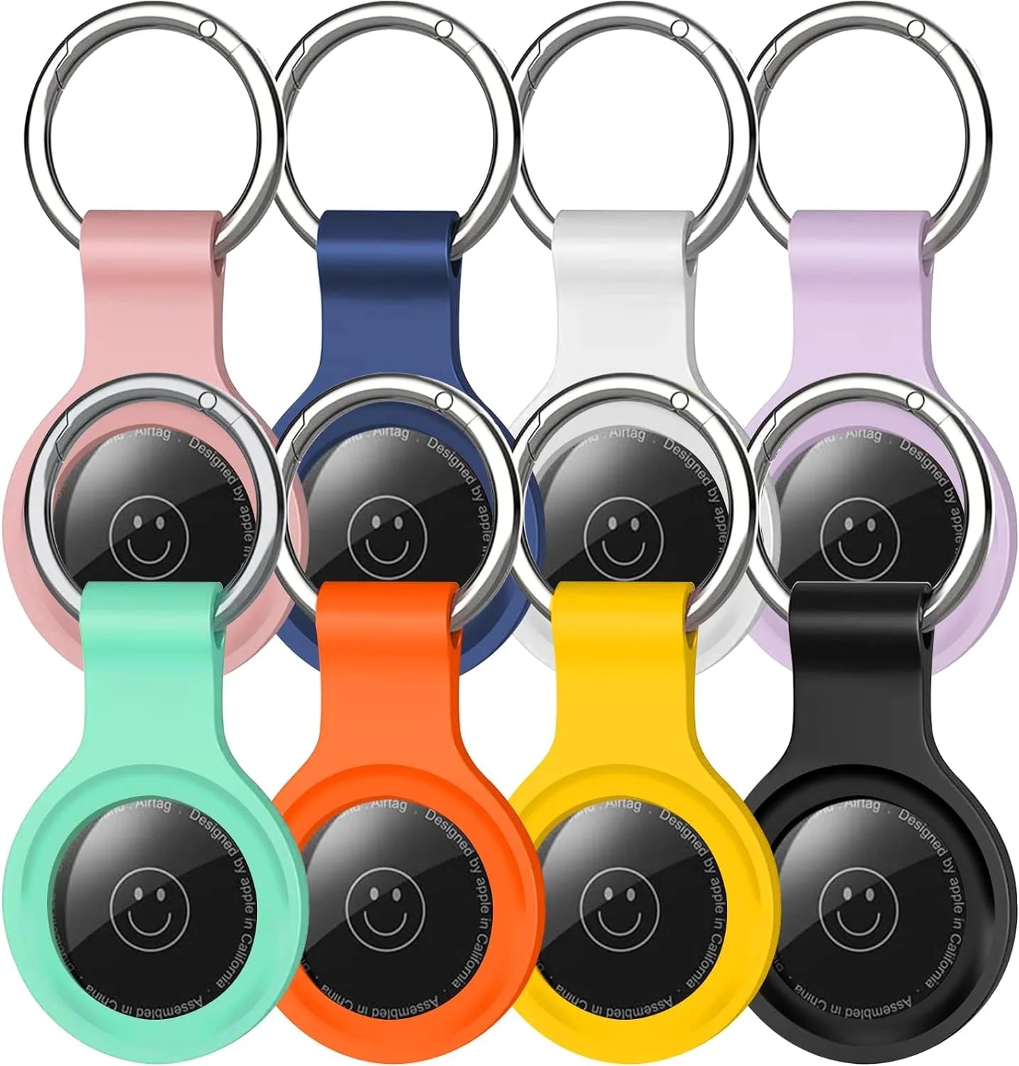 8/4/2Pack Silicone itag Case for Airtags with Keychain, Protective Cover for Airtag Key , Pet Dog Cat Collar , Accessories