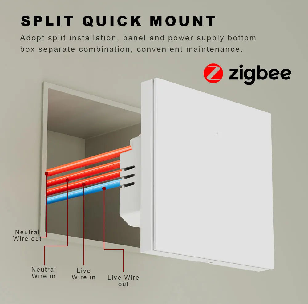 Zigbee Water Heater Large Button Switch Remote and Timer Control Tuya Smart Life App Compatible with Alexa and Google Home