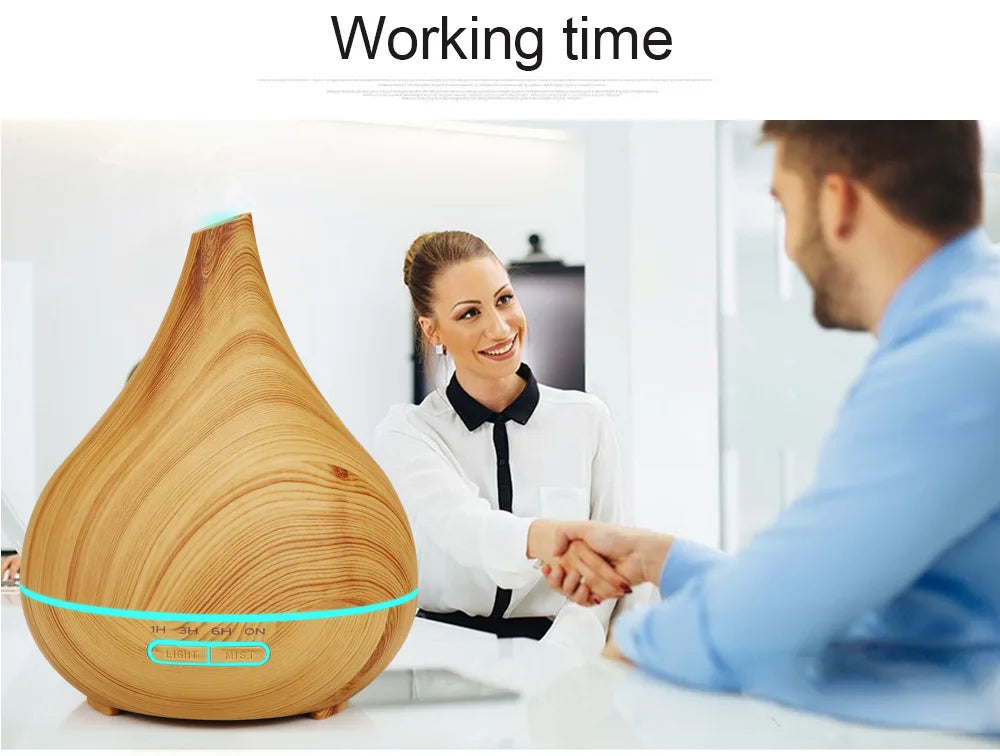 Smart WiFi Wooden Essential Oil Diffuser Air Humidifier Voice Control Humificador For Bedroom Home Plants Support HomeKit
