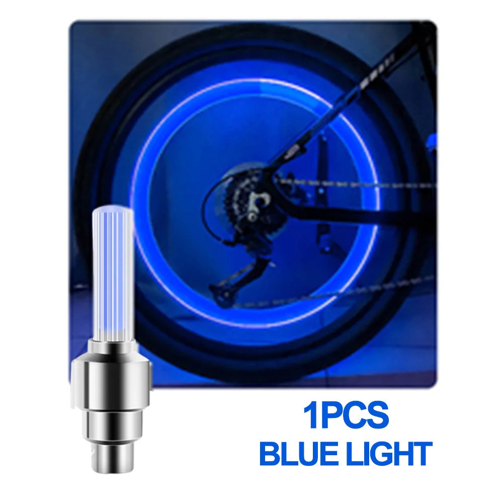 LED Bicycle Valve Light, Neon Bicycle Spoke Light, Bicycle Tire Valve Light, Night Riding Warning Light Bicycle Accessories