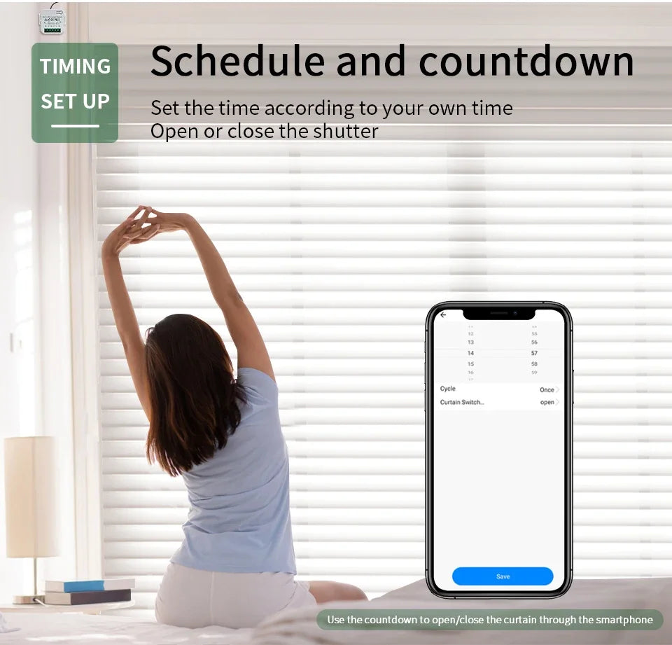 Wifi Smart Switch with RF 433Mhz Remote Tuya Smart Life Alexa Google App Voice Control Roller Blinds Shutters Projector Screen