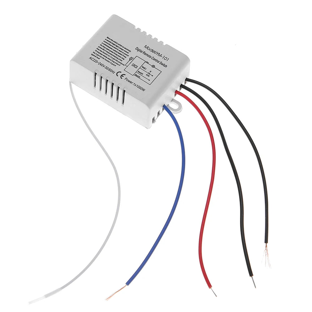 220V Smart Digital Wall Switch Lamp Wireless Radio Remote Control Crystal Lamp Modern Wall Ceiling Lamps 1/2/3 Ways