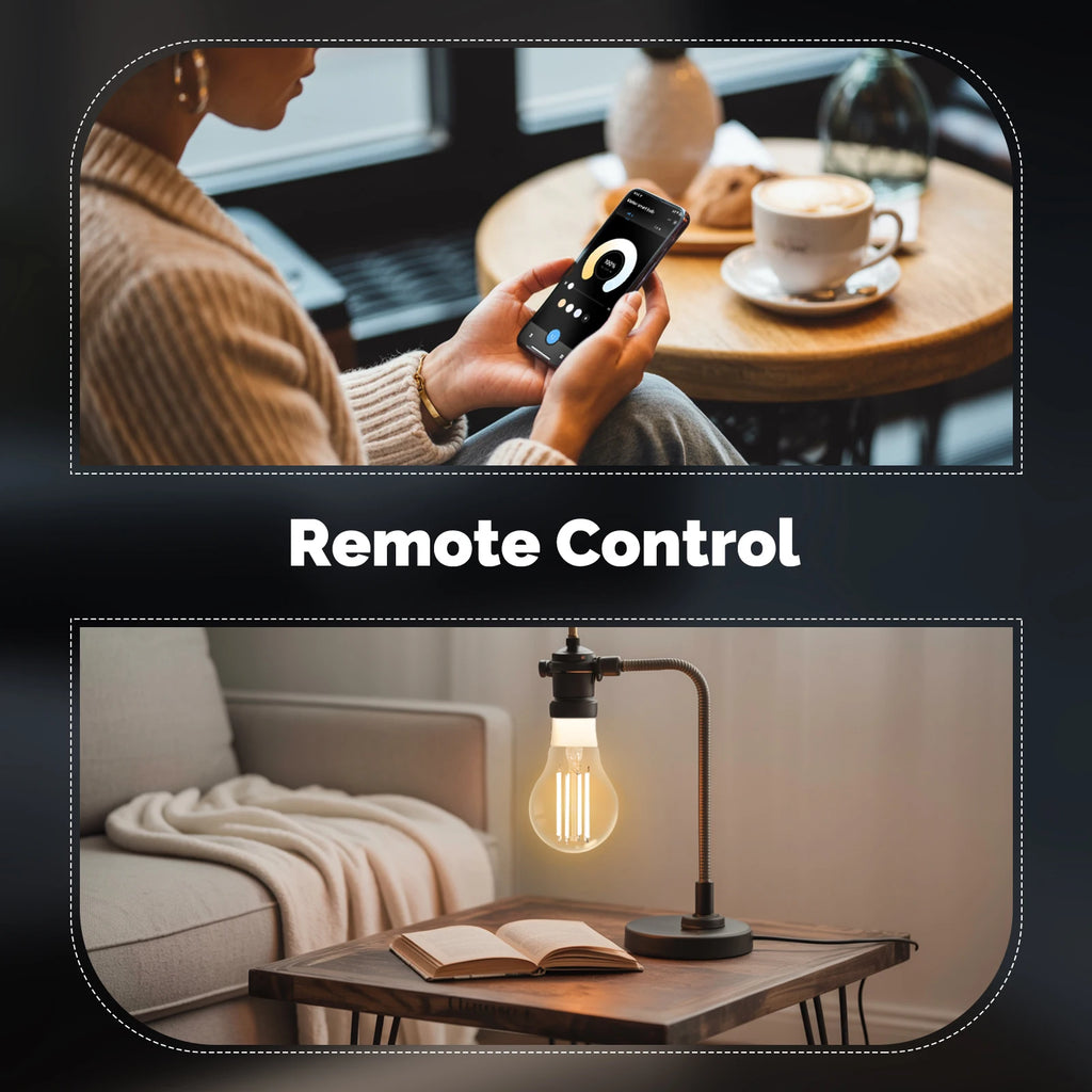 MOSE Tuya Matter WiFi Smart Filament Bulb E27 Energy Saving Light Dimmable APP Remote Control Alexa GoogleHome for Voice Control