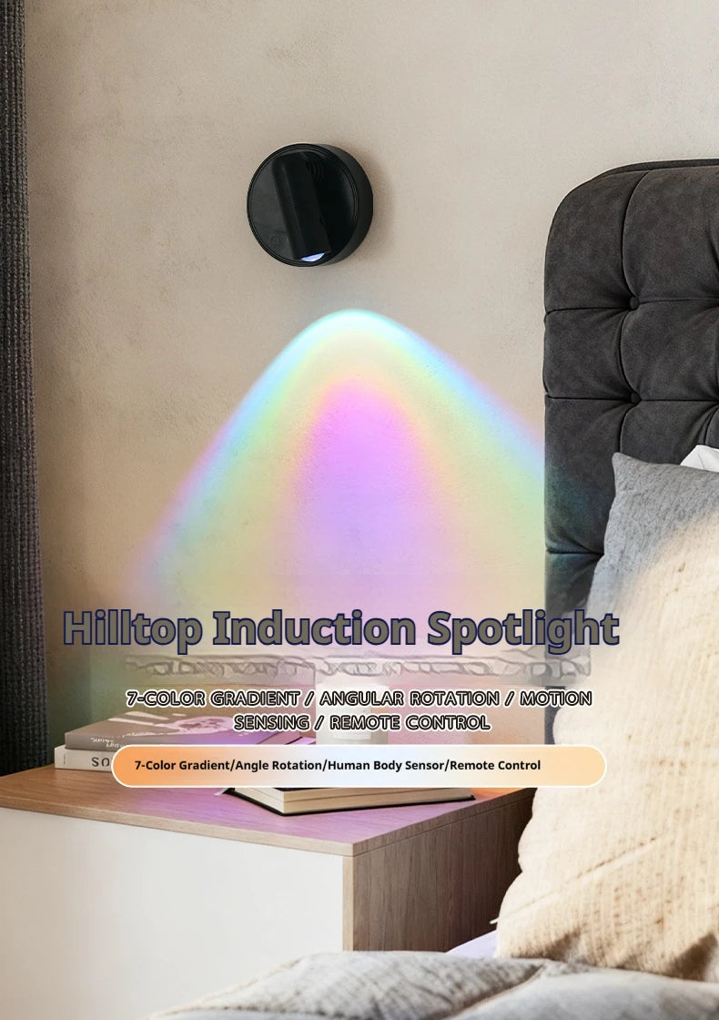LED Light Magnetic Rechargeable Wall lamp Spotlight Atmosphere Light  No Punch Reading Light Touch Switch Dimmable Bedside Lamp