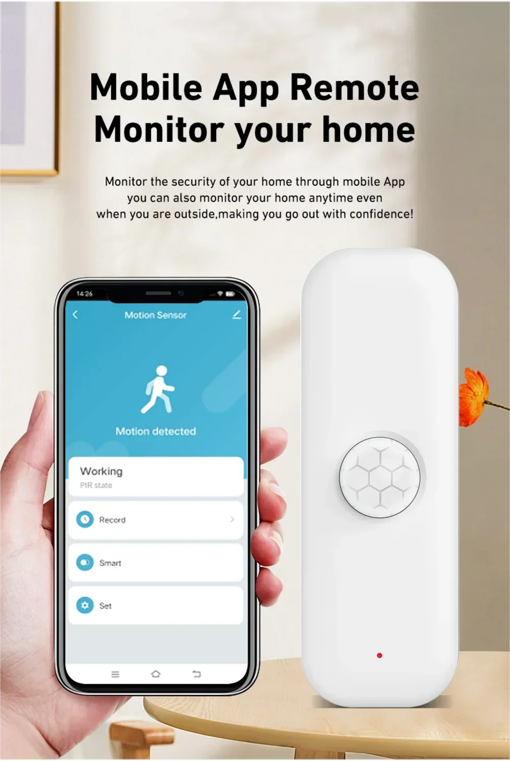 Tuya WiFI PIR Motion Sensor Smart Human Body Smart Home Sensor APP Remote Control Smart Life For Smart Home Work With Alexa