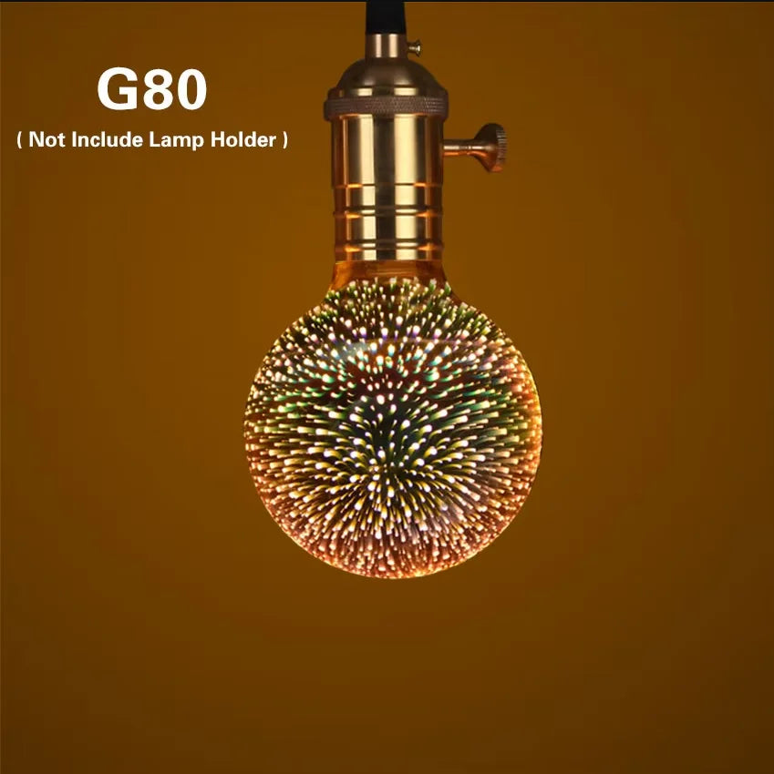 G125 G80 E27 Bulb Night Light Star Fireworks Effect table Lamp Decoration Bulb bedside Home Room Decor Light Luminaria 110V 220V