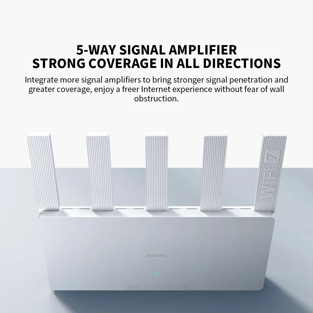 Xiaomi BE5000 Router Wi-Fi 7 Dual-Frequency Mesh Network 2.4/5GHz with 2.5G High-Speed Port IPTV OFDMA Signal Amplifier for Home