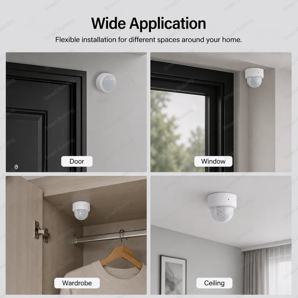 Tuya Zigbee Mini PIR Motion Sensor Human Motion Infrared Detector Security Alarm Work With Alexa Google Home ZHA Zigbee 2MQTT