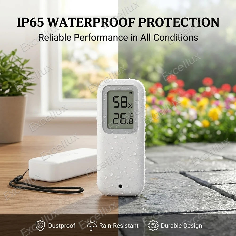 Tuya Zigbee Smart Temperature Humidity Sensor Outdoor IP65 Waterproof APP Remote Monitoring Works With Alexa Yandex Alice Z2MQTT