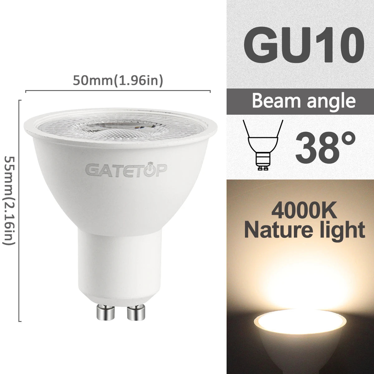 5/8/10/12pcs Dimmable GU10 Led Spotlight 220V Warm light 3000K 4000K 6000K Dimming Bulb Replace 50W halogen lamp home derection