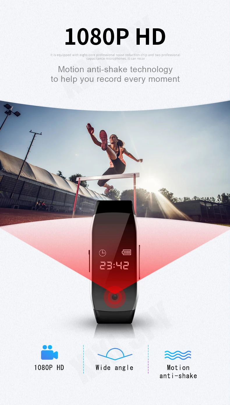Mini Camera Smart Watch Voice video Recorder 1080P HD DV Professional digital Wireless Cam for Business/Home/Office/Sport
