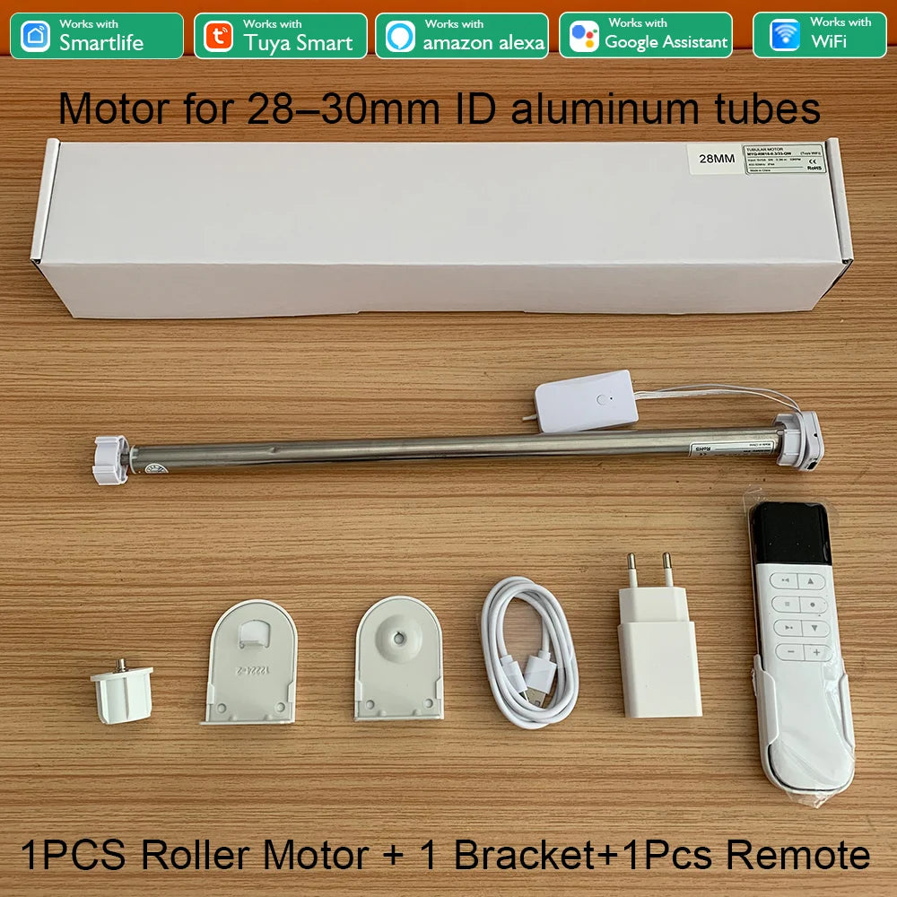 DC5V Wired Tuya Wifi Shutter Motor Blind Electric Smart Curtains For Roller Curtain Suitable For 20 25 28mm Blind Tube Alexa